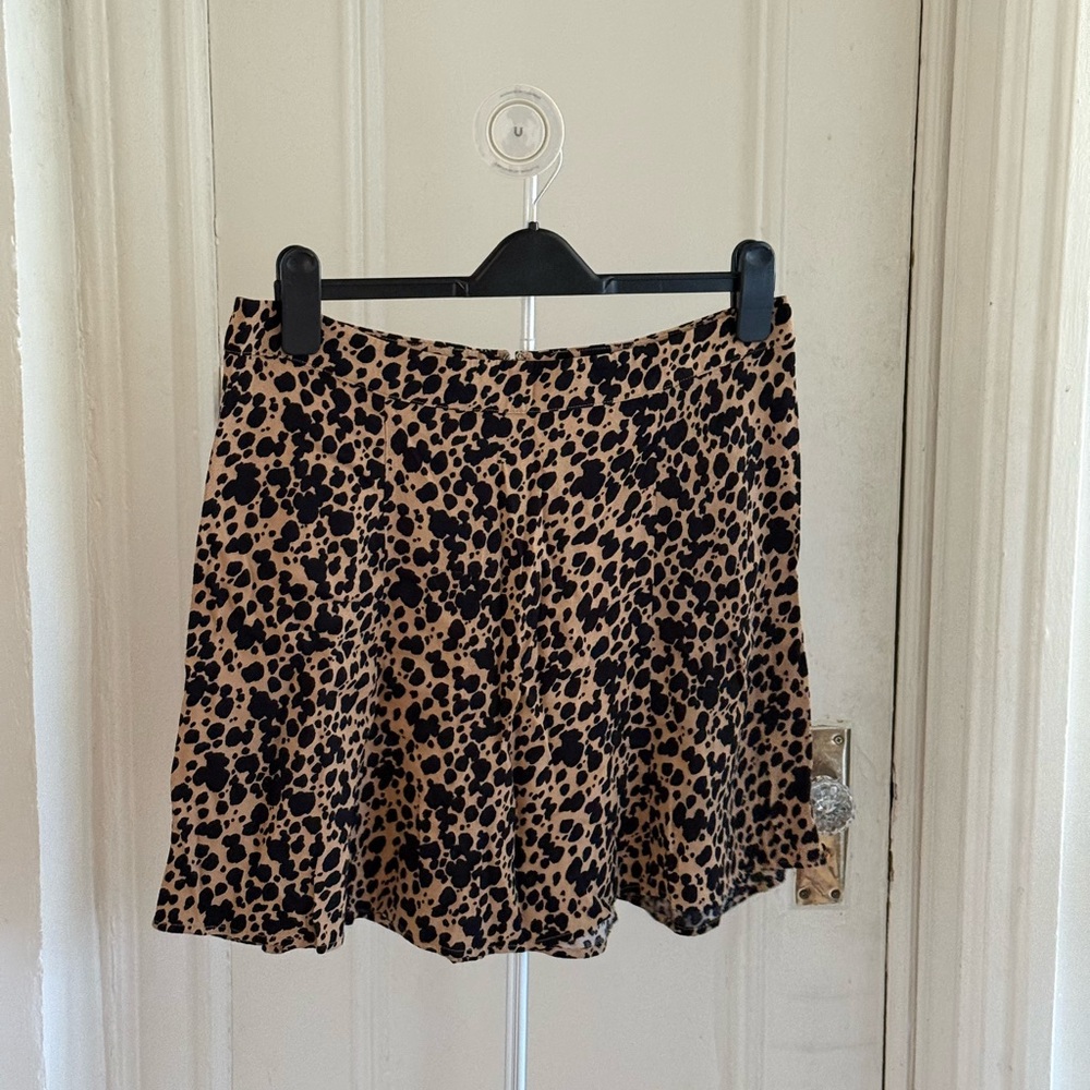 Leopard Print Mini Skirt